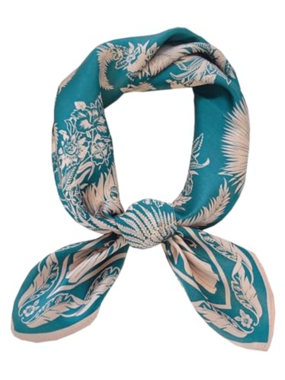 100% Mulberry Silk Scarf -21” Square Neckerchief with Gift Packed